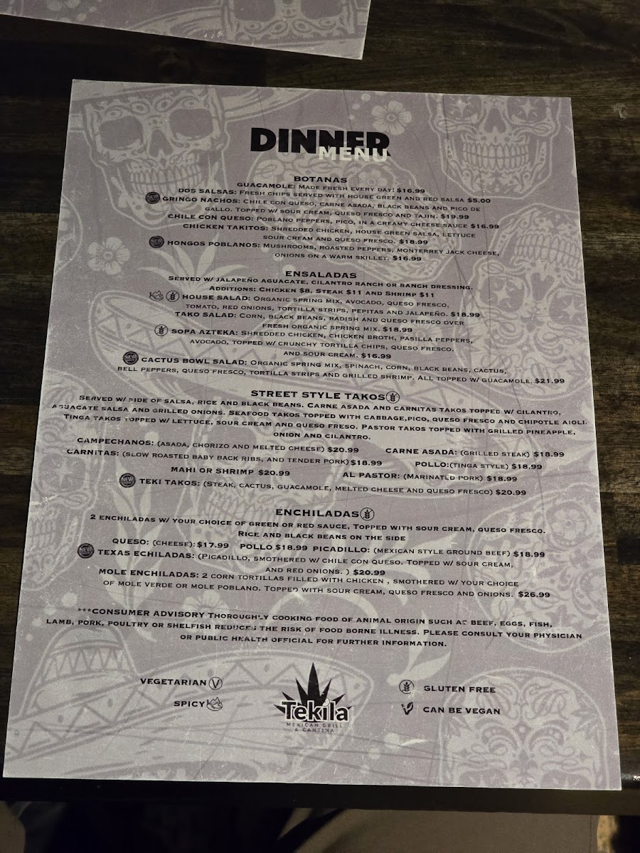 Tekila Mexican Grill & Cantina Menu - Image 4